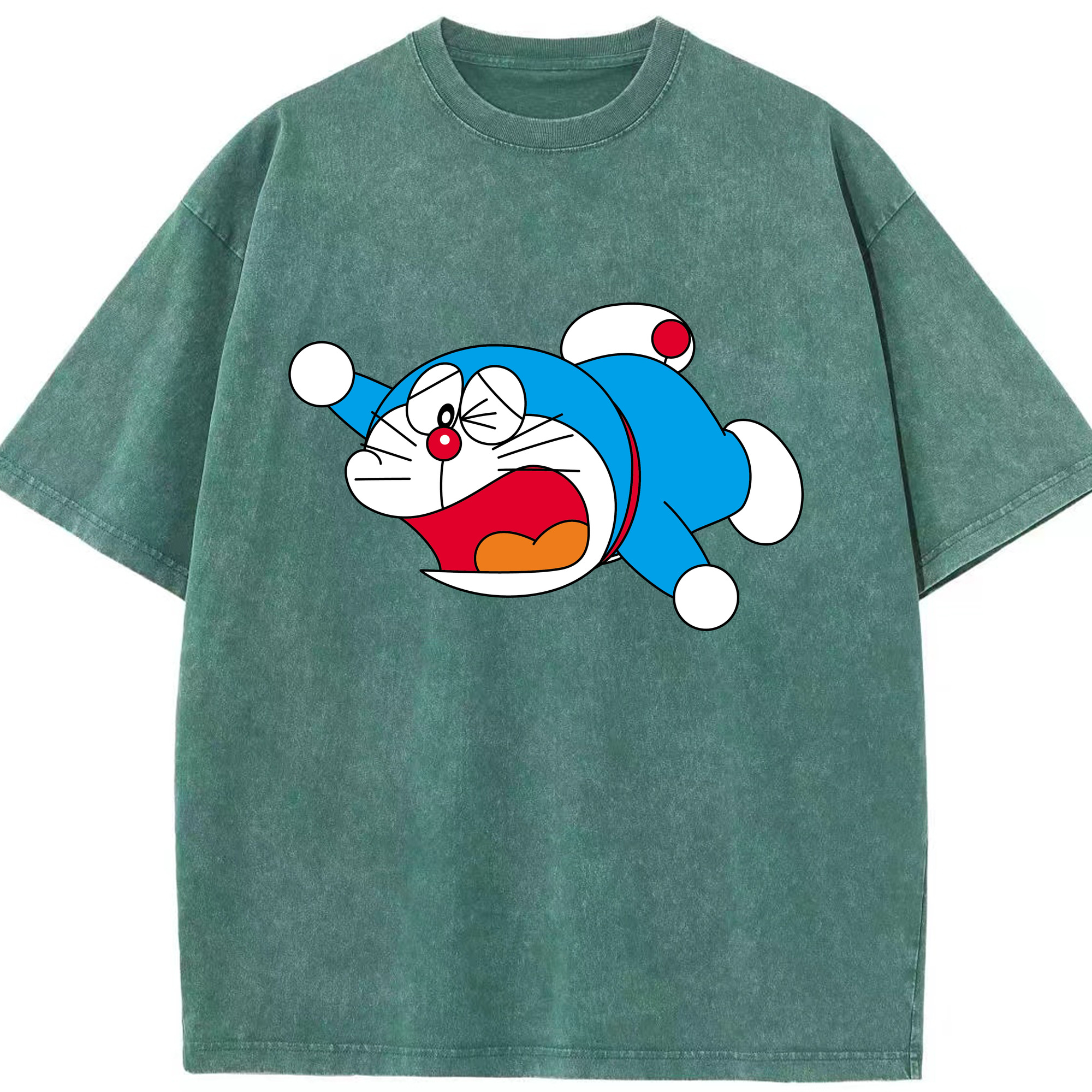 （画像用） ドラえもん Doraemon 綿100% ヴィンテージ風 半袖Tシャツ（フロントプリント）